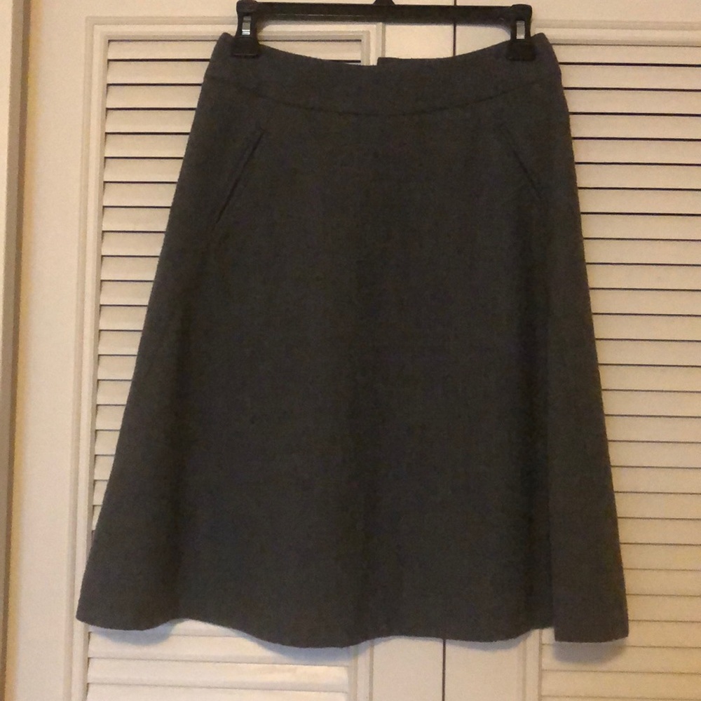 Banana Republic Gray Wool A-line Mini Skirt sz 0